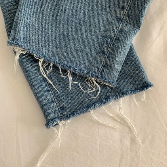 Zara Denim - ZARA HIGH RISE LIGHT WASH STRAIGHT CUT JEANS